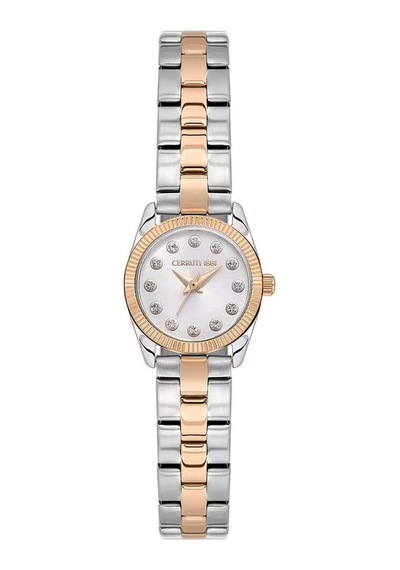 Cerruti 1881 Cıwlg0101008 Quartz Çelik Gri/rose Gold 19 Mm Kadın Kol Saati Gri