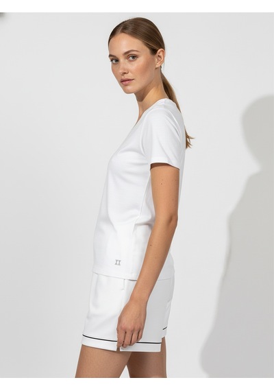 Xint Beyaz Pamuk Dokulu Regular Fit Tişört 602541