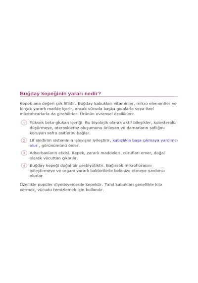 750 Gr Buğday Kepeği Doğal Katkısız Lifli Buğday Kepeği