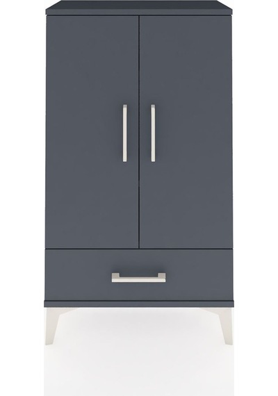 Arges Komodin 3 Raflı Tek Çekmeceli 2 Kapaklı 60x30x106 Antrasit-antrasit Antrasit