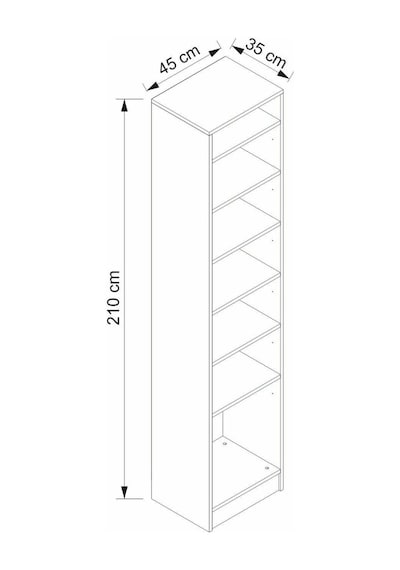 Minar Kale 210 Cm 1 Kapaklı 1b Raf Portmanto Beyaz