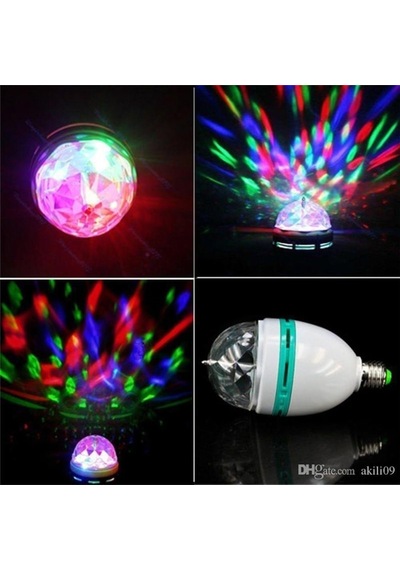 Led Döner Başlıklı Disko Topu Ampul Gece Lambası