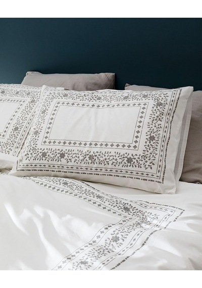Arber King Size Duvet Cover Set- Gri Beyaz - Çok Renkli