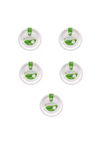 Roll-up Nature Ekolojik Karton Kağıt Tek Kullanımlık Tabak - 26 Cm. - 50 Adetlik 5 Paket