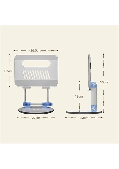 Ayrex Taşınabilir Katlanabilir Folding Alüminyum Dizüstü Bilgisayar Notebook Stand Alüminyum Ayarlanabilir Açı V