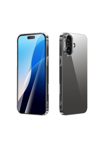 Apple iPhone Uyumlu 16 Plus Kılıf Ultra İnce Sararmaz Sert Mika Kamera Yükseltili Pazarplus Şeffaf