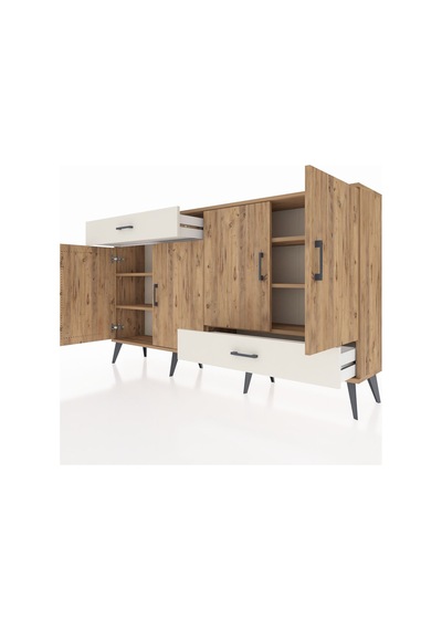 Arges Konsol 5 Raflı 2 Çekmeceli 4 Kapaklı 176x30x99 Çam-çam/ayta Çam-çam/aytaşı Arges Konsol 5 Raflı 2 Çekmeceli 4 Kapaklı 176x30x99 Çam-çam/ayta Çam-çam/aytaşı