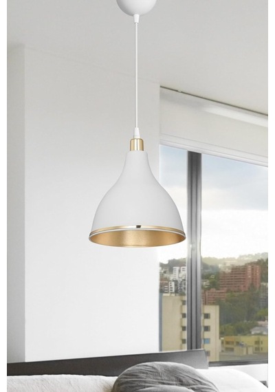 Ag Lightdesign Beyaz Sarkıt Avize Yatak Odası Salon Mutfak Koridor Lamba Içi Gold 17 Agnm18 Sku: Zeus8690010192486 Diğer