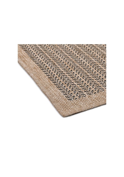 Avanos Modern Sisal Jüt Toz Vermez Balkon Bahçe Mutfak Dokuma Halı Kilim Siyah