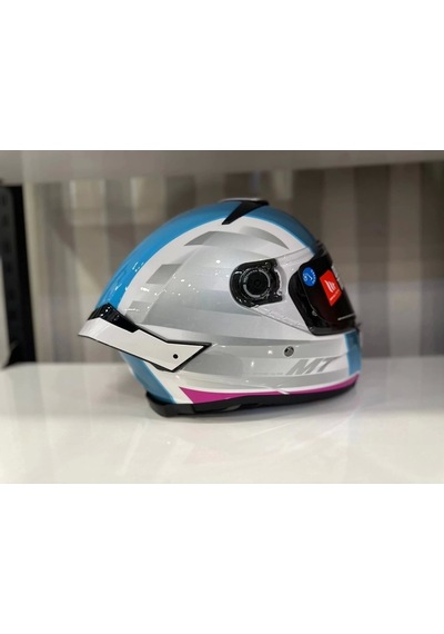 Mt Helmets Mt Thunder 4 Sv Tears C8 Motosiklet Kaskı Pembe - Parlak İnci Beyazı