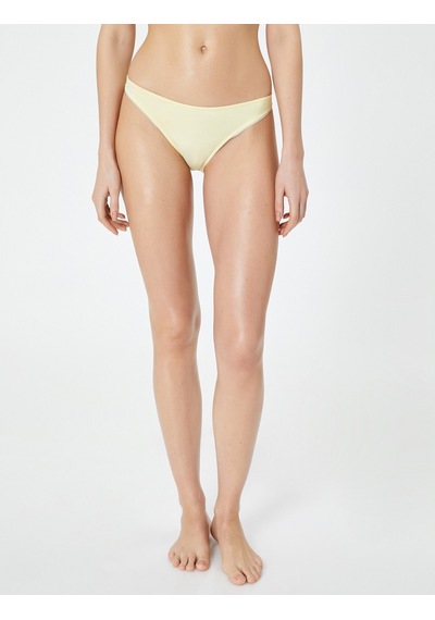 Koton Basic Bikini Altı İşleme Detaylı Normal Bel Sarı 4sak00121mm Sarı