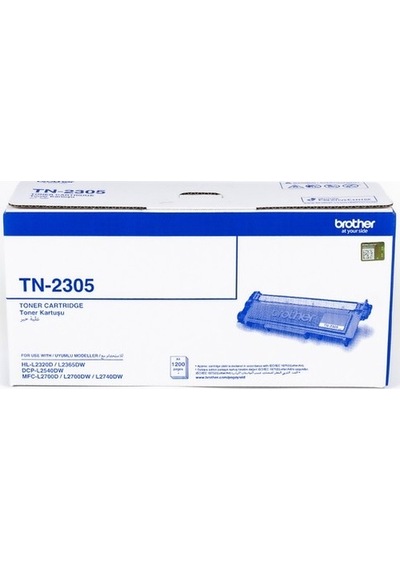 BROTHER TN-2305 Siyah Toner (1200 Sayfa)