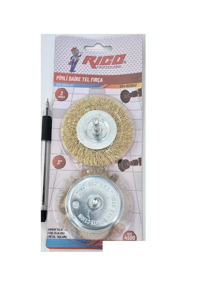 Ricopimli Daire Tel Fırça Seti 2 Parça
