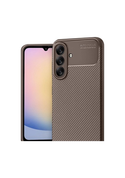Samsung Galaxy A17 5g Auto Focus Karbon Kapak - Kahverengi