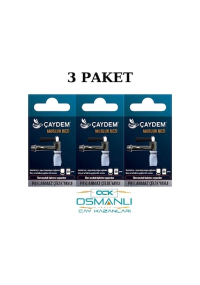 3 Pk Musluk Bezi Paslanmaz Musluk Bezi