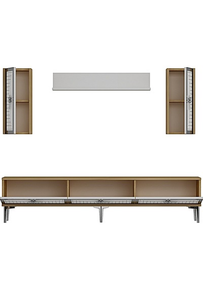 Tvr1801dbs - Tuna Tv Ünitesi Safirmeşe-beyaz Sılver 180cm Safirmeşe - Beyaz - Sılver