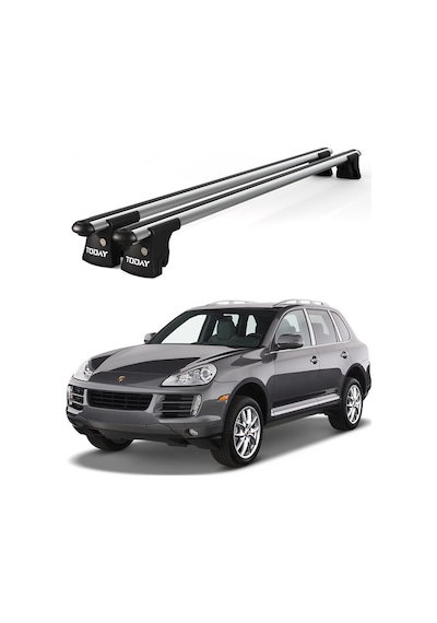 Trio-ı Porsche Cayenne 2002-2010 Uyumlu Kilitli Ara Atkı 135cm Port Bagaj Tavan Barı