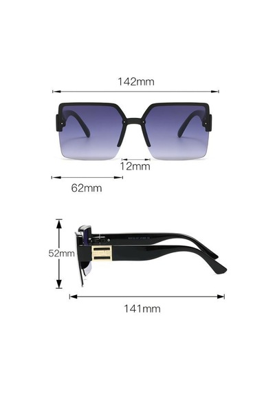 Kadın Uv 400 Korumalı Çerçevesiz Güneş Gözlüğü A-036 Füme - 713545063 Siyah