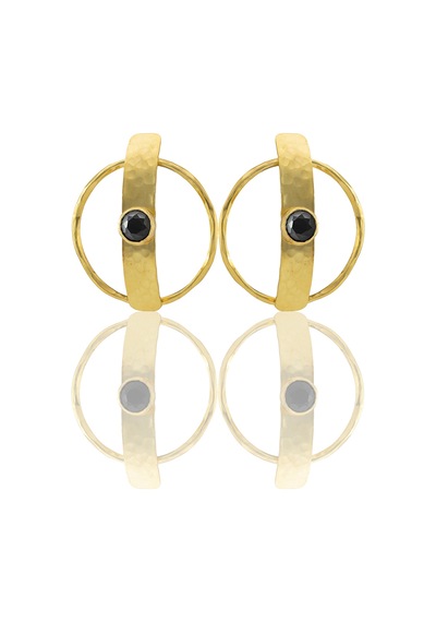 Kadir Jewellery 22 Ayar Altın Kaplama Vintage Küpe -el İşçiliği Ve Hipoalerjenik Küpe Siyah 54597540