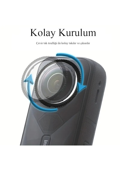 Teknoroket Insta360 X5 Lens Guard - Profesyonel Lens Koruma