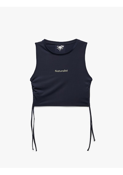 Koton Kolsuz Bisiklet Yaka Dar Kalıp Büzgülü Baskılı Crop Spor Atlet Lacivert 5sak30237nk Lacivert Koton Kolsuz Bisiklet Yaka Dar Kalıp Büzgülü Baskılı Crop Spor Atlet Lacivert 5sak30237nk Lacivert