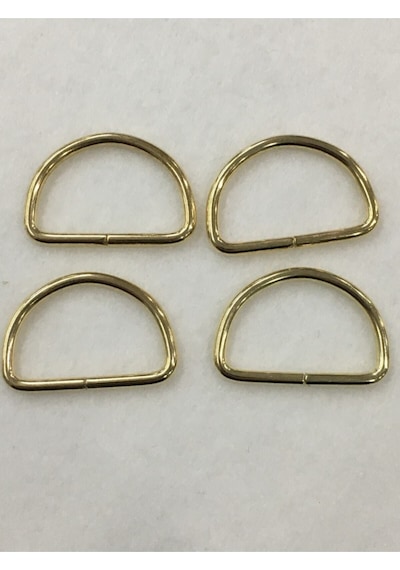 Karantuhafiye Çanta Halkası D Demir 3,5 Cm 4 Lü Set Gold Gold Çok Renkli