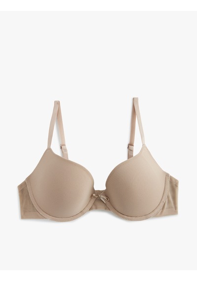 Koton Basic Tül Push Up Sütyen Bej 5wlk10070mk Ekru Ekru