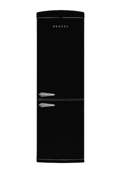 Vestel Retro NFK37201 Siyah 330 LT No-Frost Kombi Tipi Buzdolabı