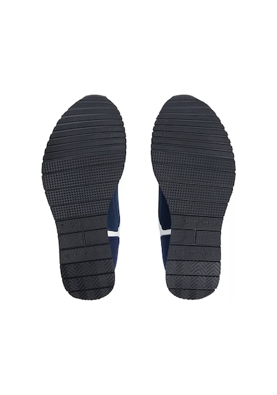 Tommy Hilfiger Erkek Süet Ve File Detaylı Runner Sneaker - Lacivert Dark Night Navy