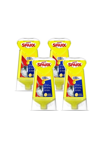 Asperox Sparx Diamond Plus Limon Kokulu Sıvı Bulaşık Deterjanı 650 Ml 4 Lü