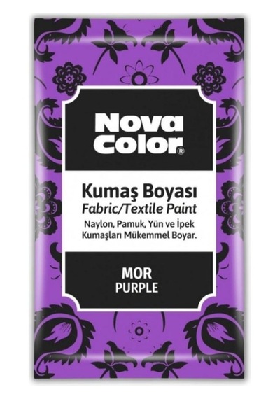 Nova Color Mor Kumaş Boyası Toz 12 Gr 1 Adet Tekstil Kumaş Boyası İçin Uygun