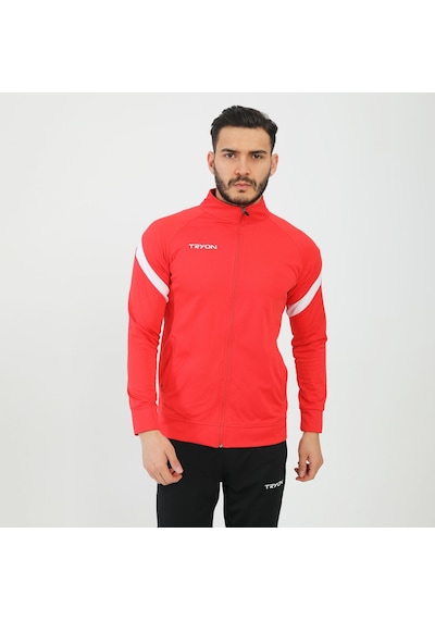 Tryon Kırmızı - Beyaz Erkek Futbol Kamp Sweat Kamp Eşofman Evo Pr 001