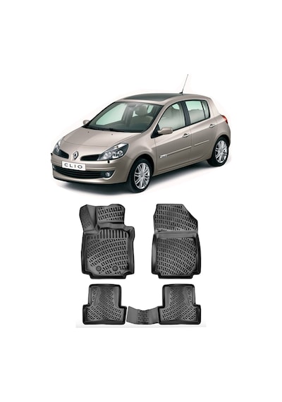 Renault Clio 3 2006-2012 Btm 3d Havuzlu Paspas