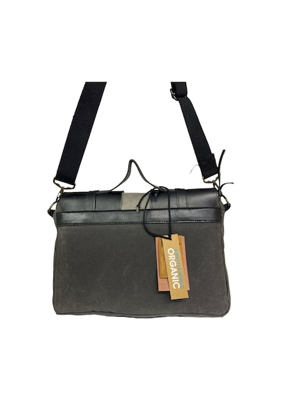 Old Cotton Cargo Kanvas Su Geçirmez Unisex Disayn Okul Gezi Iş Outdoor Postacı Çantası 35x24cm Siyah