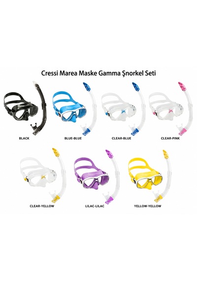Cressi Marea Maske Gamma Şnorkel Seti Black