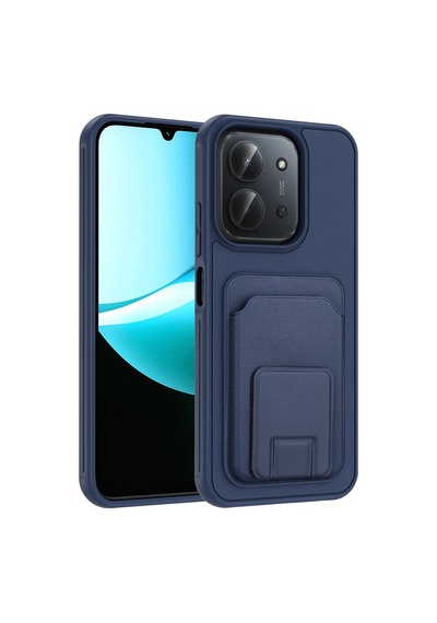 Xiaomi Redmi 15c Kılıf Kartlık Hazneli Standlı Tpu Bikart Kapak Lacivert