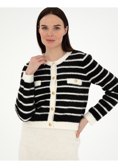 Pierre Cardin Kadın Siyah Hırka Triko 50296328-vr046 Siyah
