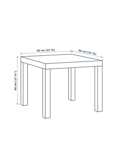 Ikea Lack Yan Sehpa, Ağartılmış Meşe Görünümlü, 55x55 Cm