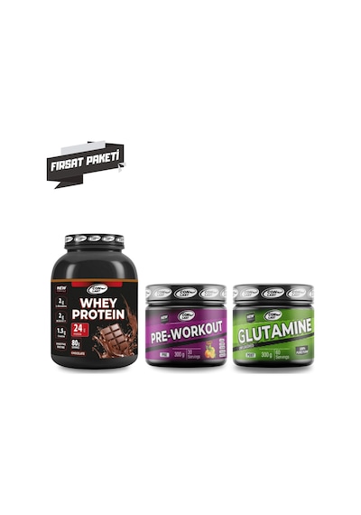 Whey Protein 2000g/pre-workout 300g/glutamıne Çikolatalı