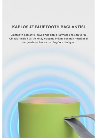 Özel Seri Bluetooth Hoparlör D24 Yeşil Kablosuz Yürüyüş Doğum Günü