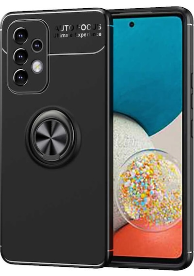 Samsung Uyumlu Galaxy A53 Kilif Lens Yüzüklü Miknatisli Silikon Kapak 534079740