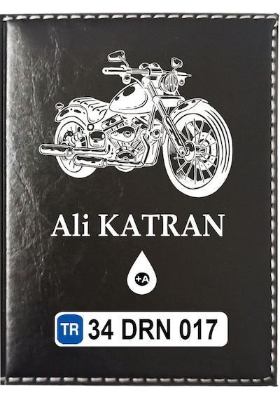 Kişiye Özel Motor Logolu Ruhsat Kabı