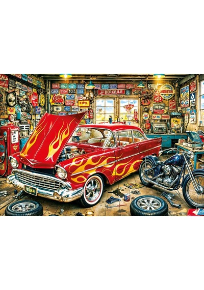 Ks Games 500 Parça Klasik Garaj Yaşamı Classic Garage Life Puzzle - David Petterson - 20104