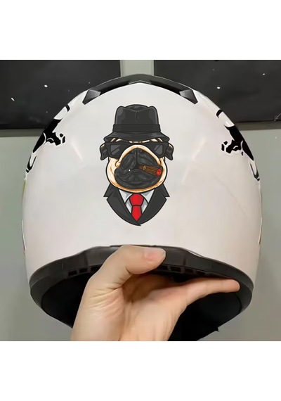Patron Mafya Köpek Sticker - Araba Oto Motosiklet Karavan Araç Cam Sticker - 00283 50X31 Cm