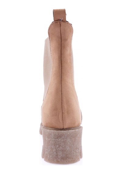 Dgn Md1563 Kadin Silver Taşli Strech Detayli Bot Nude Süet