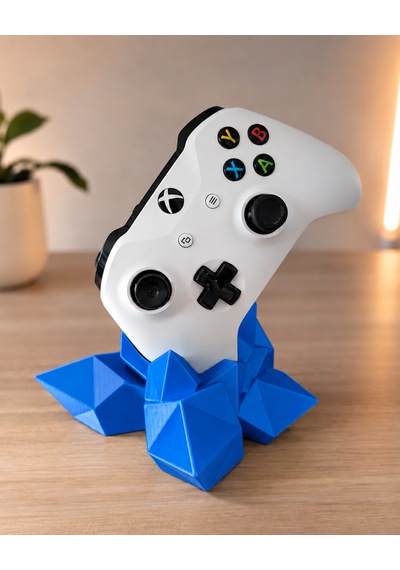 Xbox Uyumlu Kristal Tasarımlı Gamepad Standı - Xbox Kol Standı - Mavi