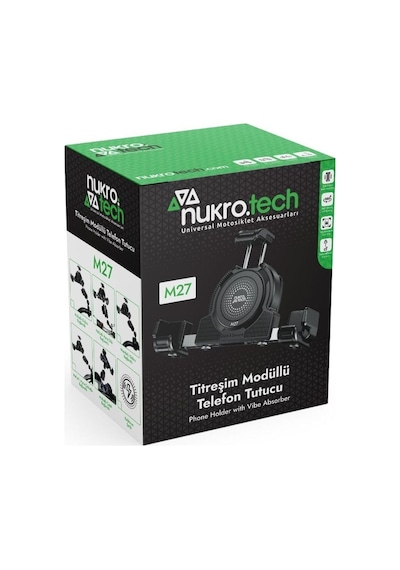 Nukrotech M27 Ayna Dibi Bağlantılı Titreşim Modüllü Telefon Tutucu