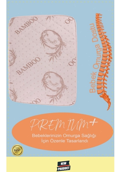Bamboo Ortopedik Sünger Bebek Çocuk Yatağı Anne Yanı Bebek Yatak 60 X 120