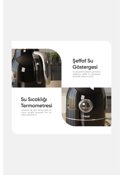 Fressi FR-KT05 1.7 L Isı Göstergeli Retro Kettle
