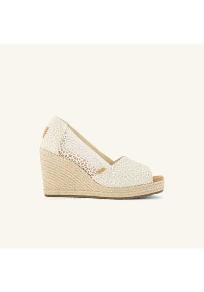 10023016 Natural Moroccan Crochet Espadril Kadın 10023016 Toms Essentıal Wedge